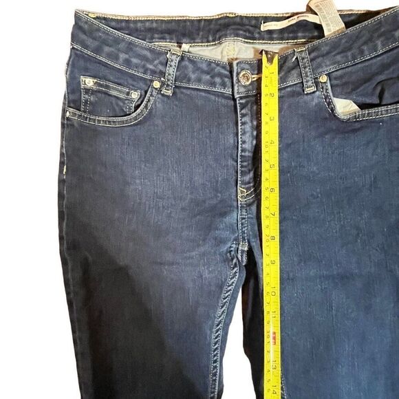 Zara Womens Denim Jeans Medium Rise Skinny Distress Hem Blue Wash 39 - Picture 10 of 10